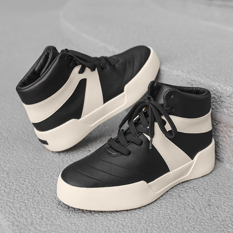 Men Shoes White Colour - Fashion Light Aniti Slip High Top