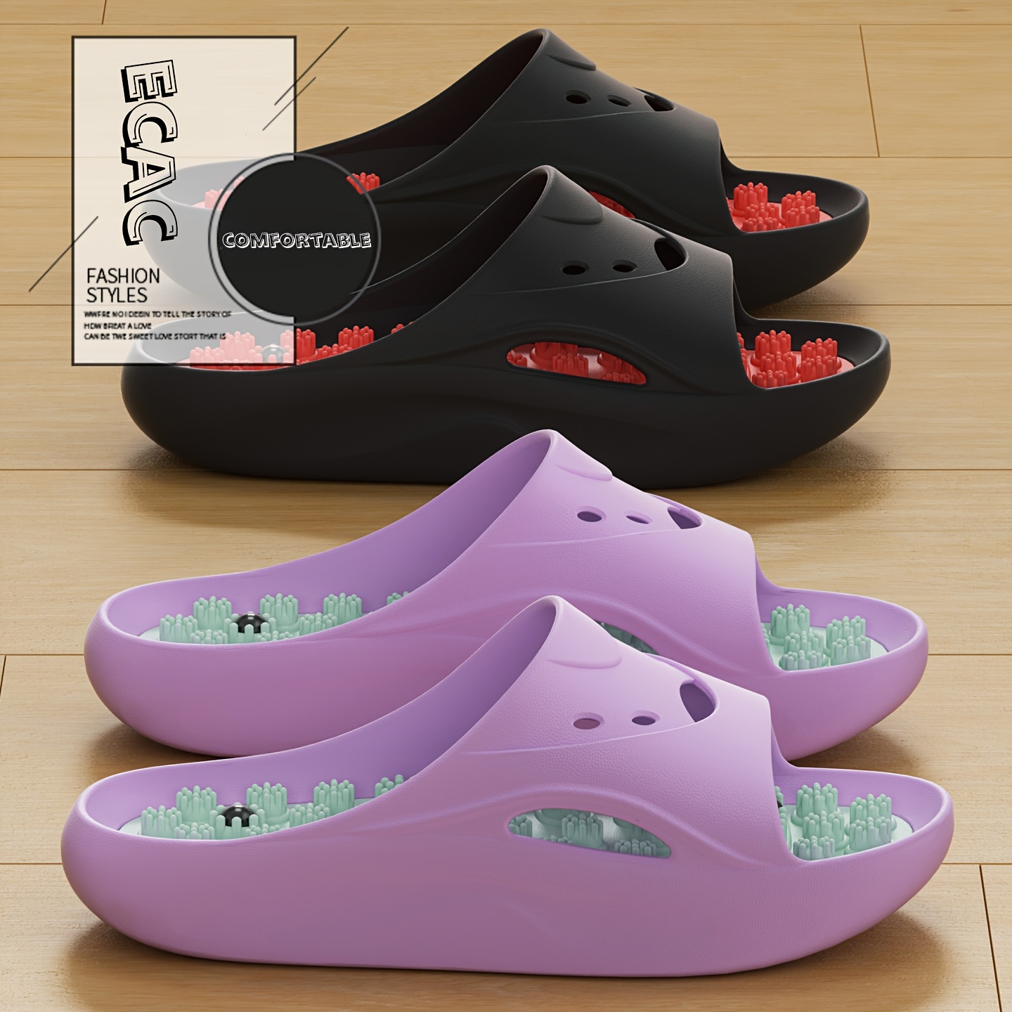 Women Men EVA Massage Slippers - Men Shoes Style recension och pris