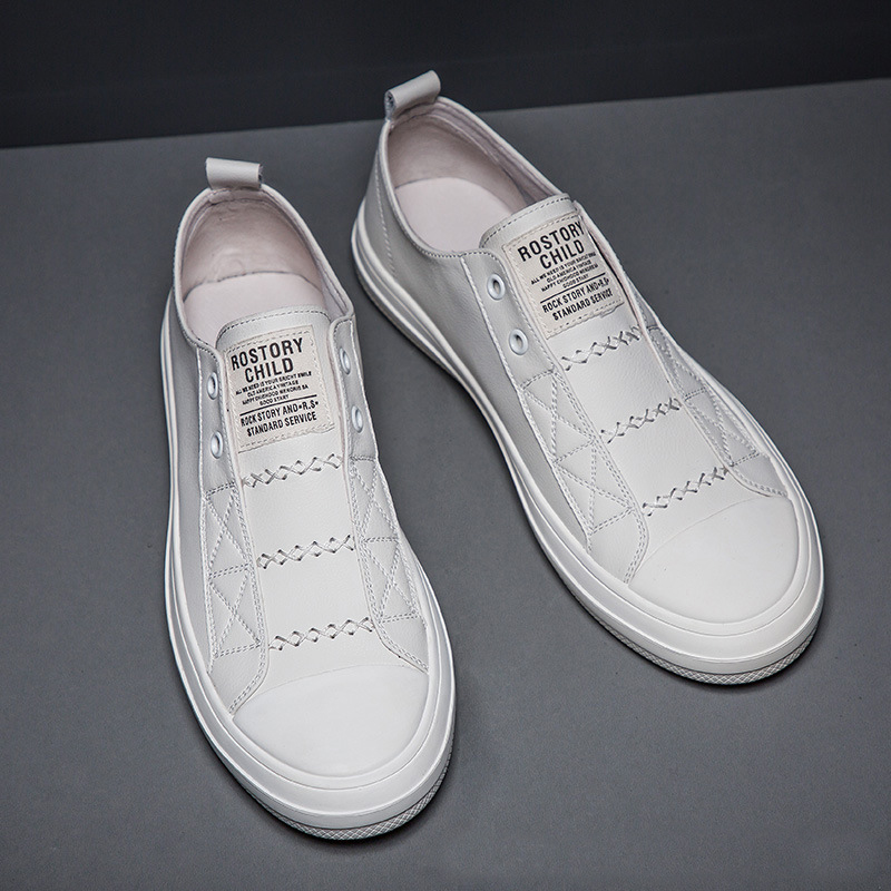 100% Genuine Leather Black Whi - Men Shoes Under 100 recension och pris
