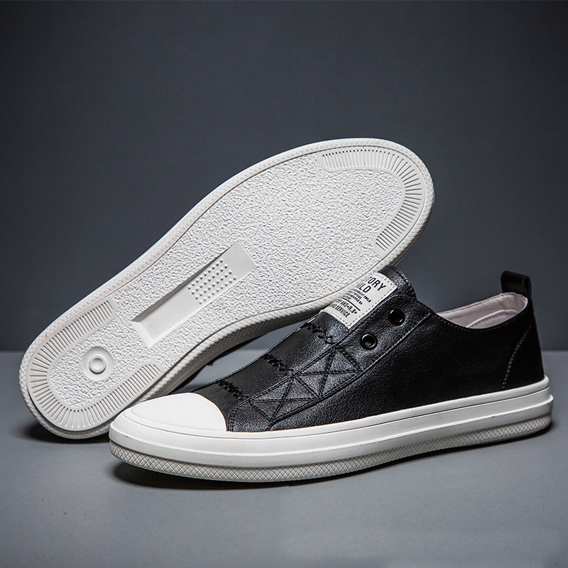 100% Genuine Leather Black Whi - Men Shoes Under 100 recension och pris