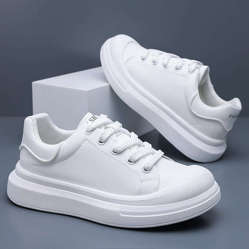 Men's White Leather Platform B - Boat Shoe Leather recension och pris