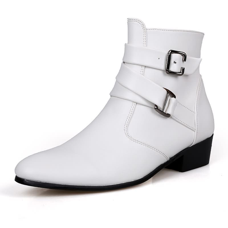 Luxury Men Boots Leather Chels - Men Shoes White Colour recension och pris