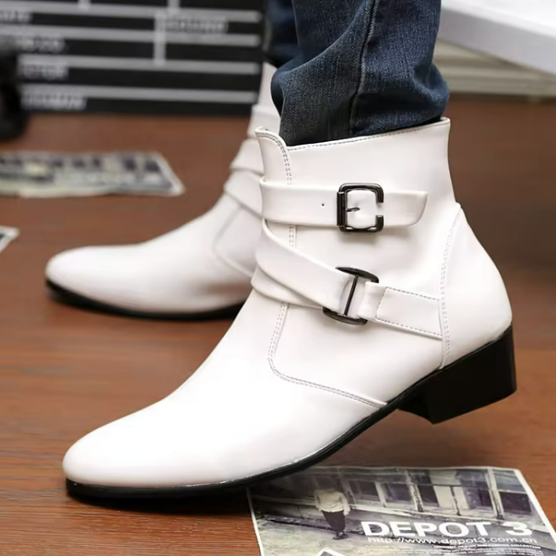 Luxury Men Boots Leather Chels - Men Shoes White Colour recension och pris