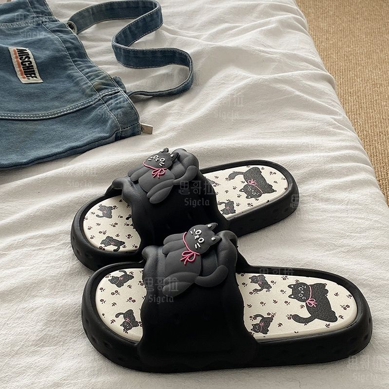 Printting Cute Bear Women Slip - Men Shoes Style recension och pris