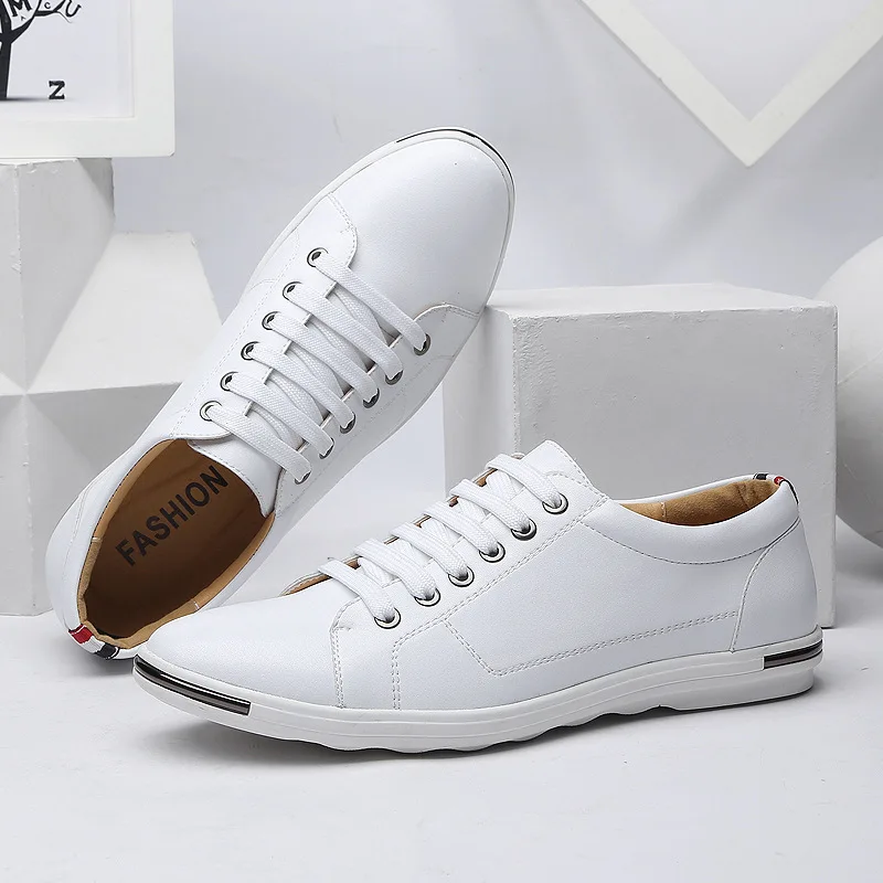 Men Size38-48 Casual Breathabl - Boat Shoe Leather recension och pris