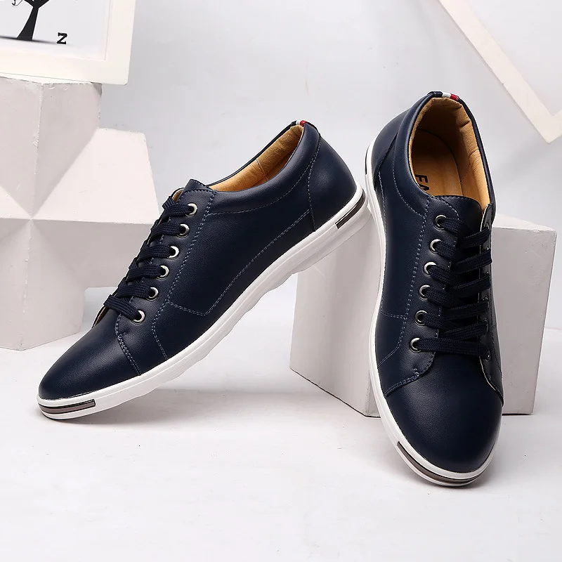 Men Size38-48 Casual Breathabl - Boat Shoe Leather recension och pris
