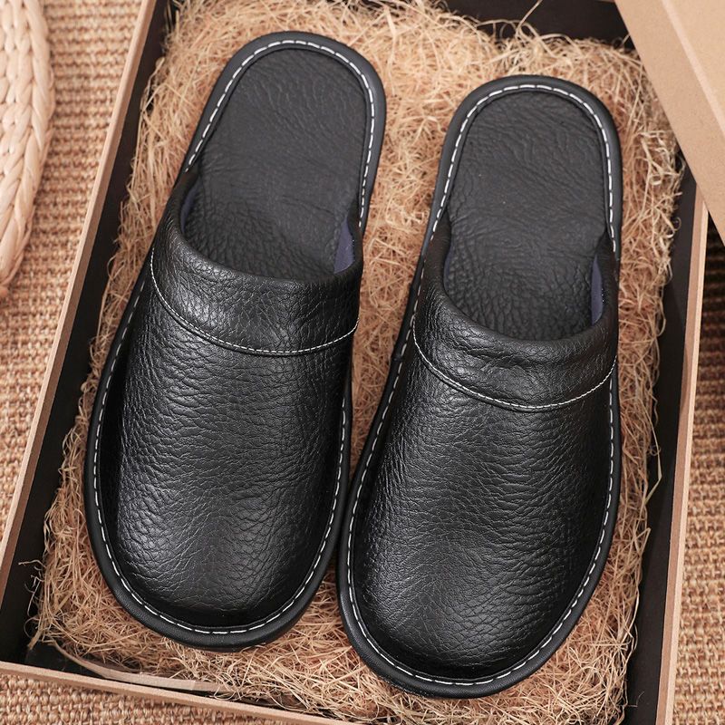 Home Leather Slippers Men and  - Men'S Shoes Size 42 In Us recension och pris