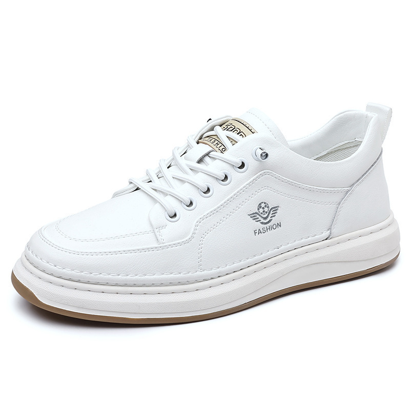 Spring Autumn Cow Leather Snea - Men Shoes White Colour recension och pris